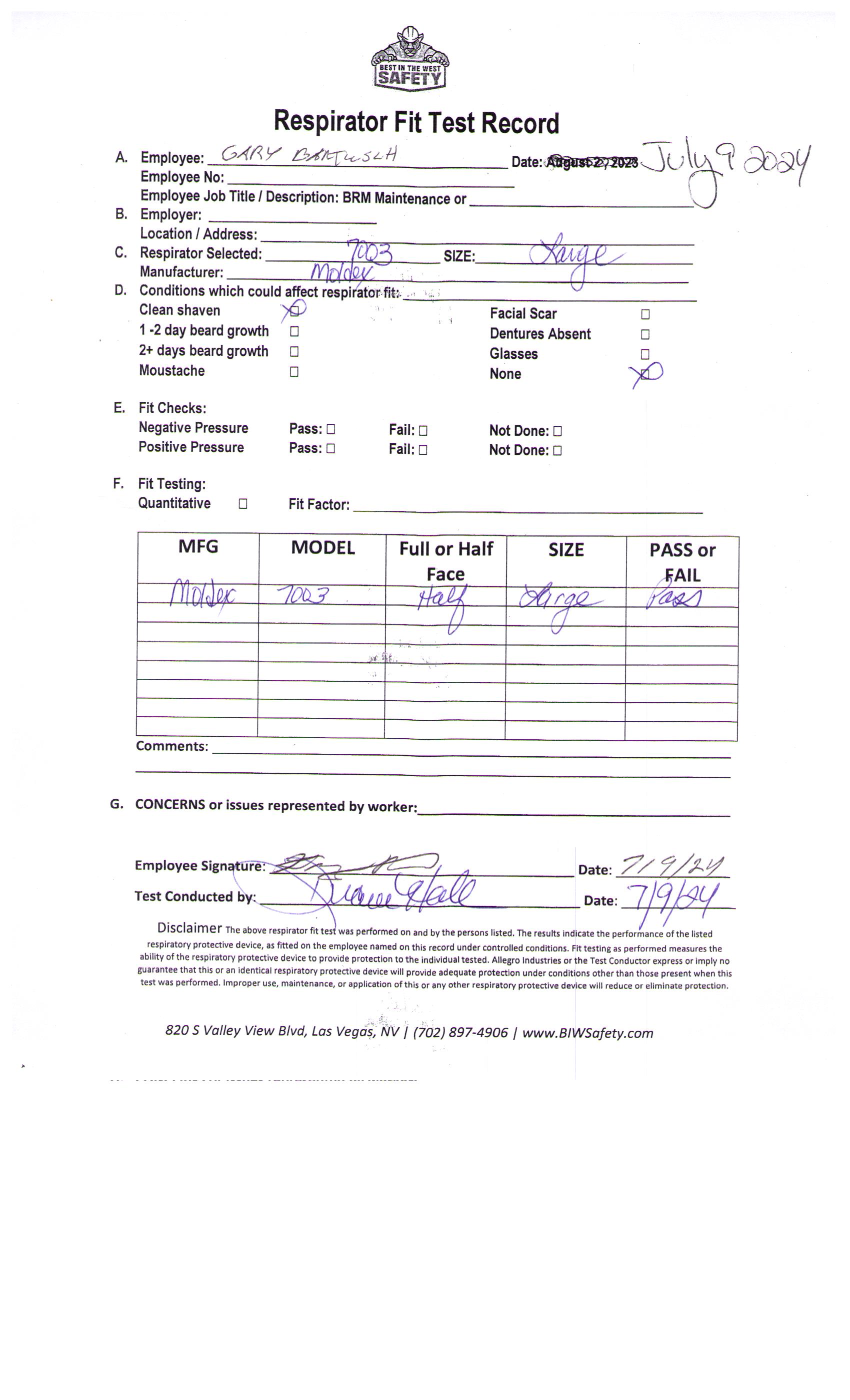 View User Documents | Best In the West Safety